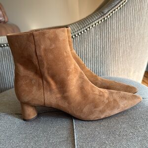 Vince Fitz Suede Leather Bootie Brown